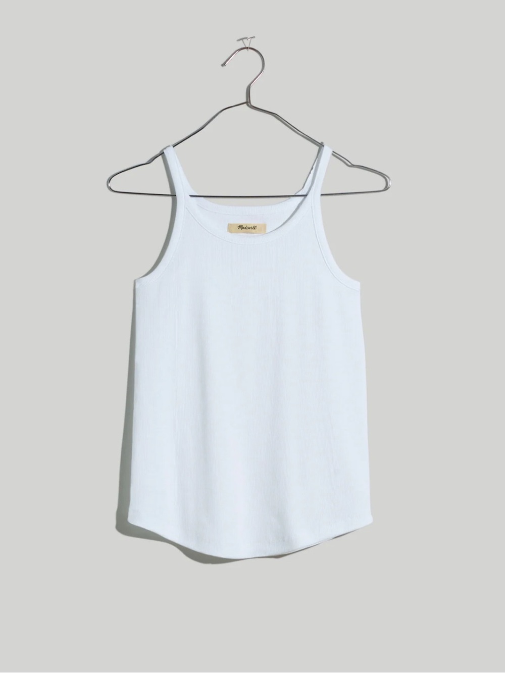 NWT Madewell 3X Plus Supima® Rib '90s Tank White Ribbed Tank Top Shirt summer